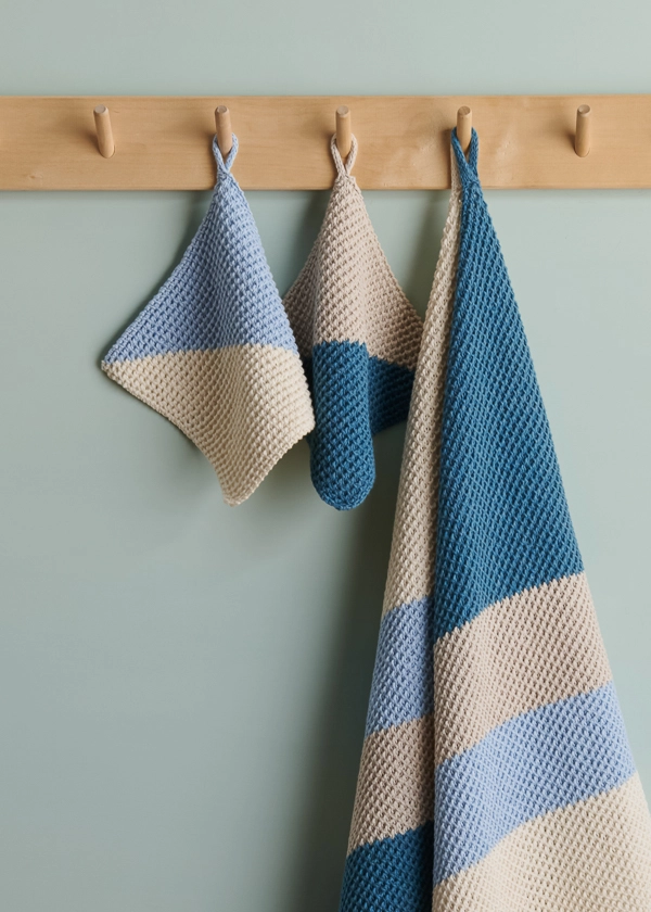 Catty-Corner Washcloth + Hand Towel | Purl Soho