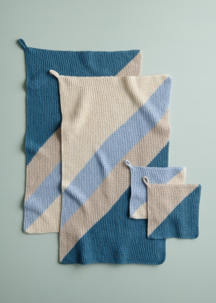 Catty-Corner Washcloth + Hand Towel | Purl Soho