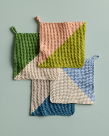 Catty-Corner Washcloth + Hand Towel | Purl Soho