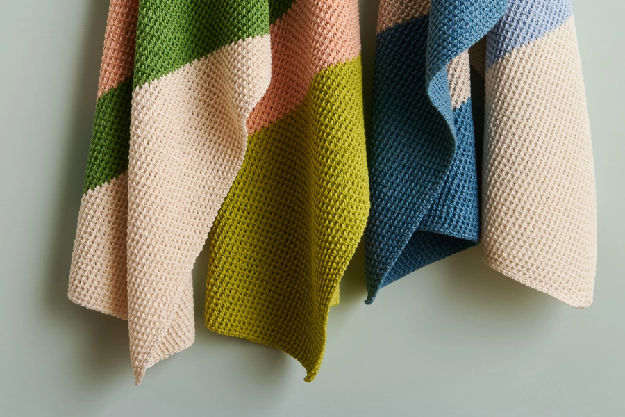 Catty-Corner Washcloth + Hand Towel | Purl Soho