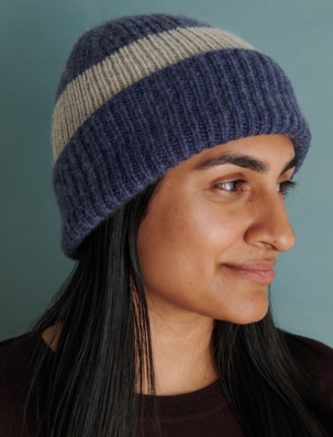 Two-Tone Pom Pom Hat + Scarf - Purl Soho, Beautiful Yarn For Beautiful  KnittingPurl Soho