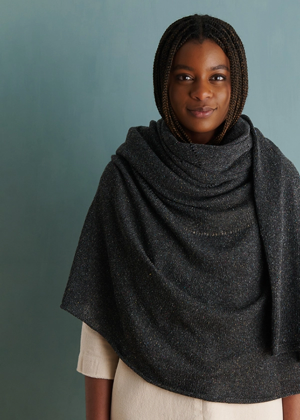 【THE MOZZ】[Premium] Whole Garment Round Knit OP + Shawl Concentric_Circles_ShawlCS-