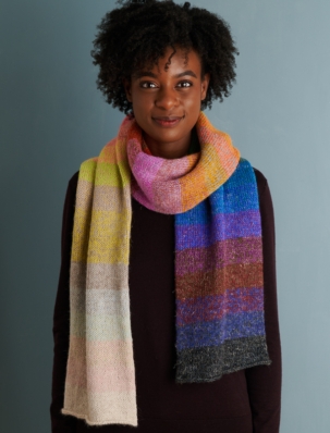 Two-Tone Pom Pom Hat + Scarf - Purl Soho, Beautiful Yarn For Beautiful  KnittingPurl Soho