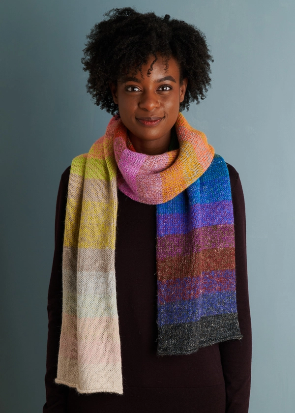 Joy of Color Scarf - Purl Soho | Beautiful Yarn For Beautiful KnittingPurl  Soho | Beautiful Yarn For Beautiful Knitting