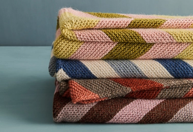Knitter's Choice Striped Blanket