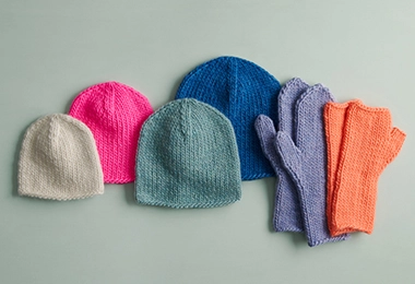 Easy Hat, Mittens + Hand Warmers