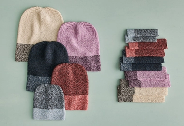 Contrast Cuff Hat + Hand Warmers