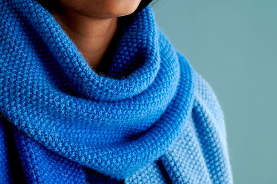 Nine-Note Seed Stitch Wrap in A New Color | Purl Soho