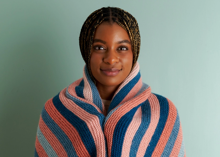 Shimmering Stripes Blanket | Purl Soho