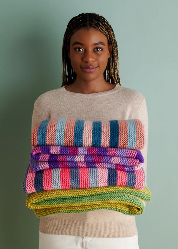 Shimmering Stripes Blanket | Purl Soho