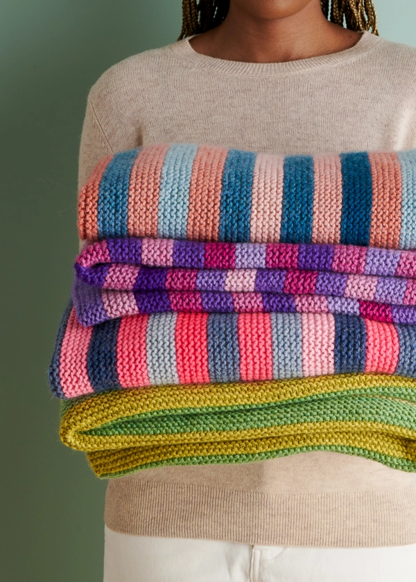 Shimmering Stripes Blanket | Purl Soho