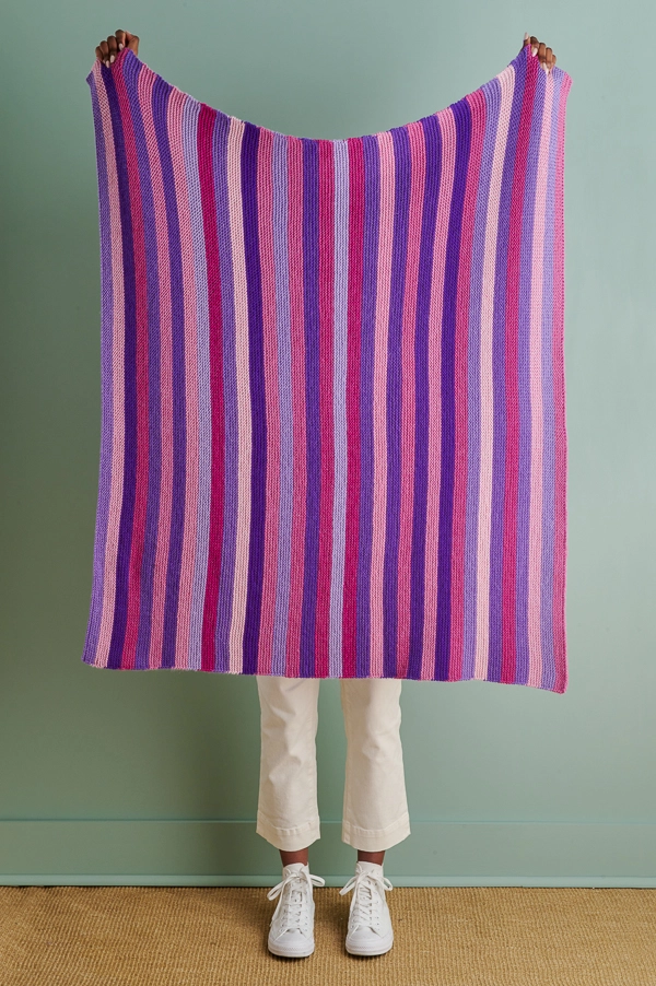 Shimmering Stripes Blanket | Purl Soho