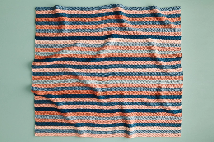 Shimmering Stripes Blanket | Purl Soho