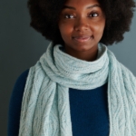 free Garden Gate Wrap knitting pattern in Purl Soho's Cattail Silk and Line Weight yarns