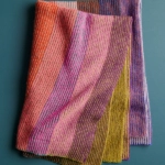 Alpenglow Blanket, a free knitting pattern in Purl Soho's Linen Quill Minis yarn