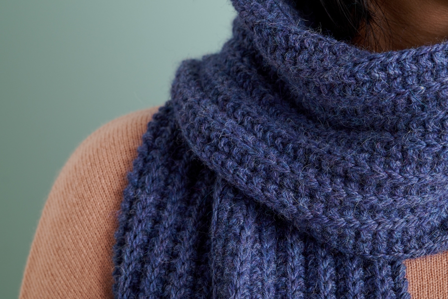 No-Purl Ribbed Scarf in Yonder | Purl Soho
