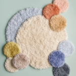 free Softest Cotton Bath Mat and Washcloth knitting pattern in Purl Soho's Witch Hazel yarn