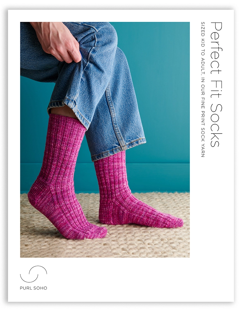 Perfect Fit Socks in Fine Print | Purl Soho