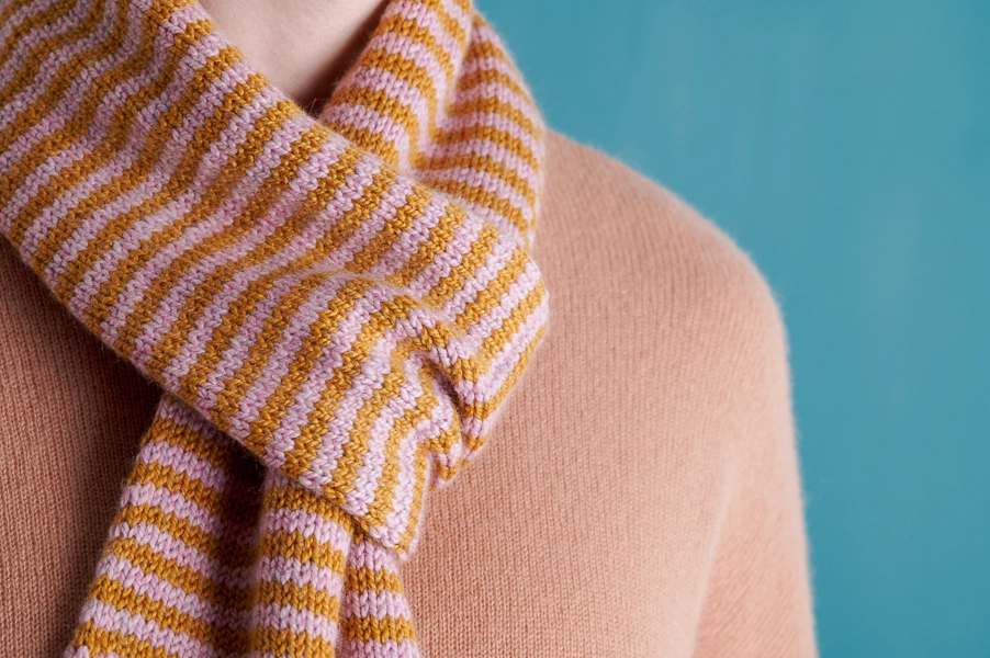 Keyhole Scarf in Stripes + New Colors | Purl Soho