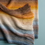 Quaking Aspen Wrap a free knitting pattern in Purl Soho's Linen Quill Minis yarn