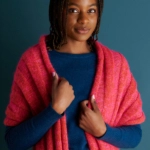 free Wide Rib Wrap knitting pattern in Good Wool and Tussock yarns