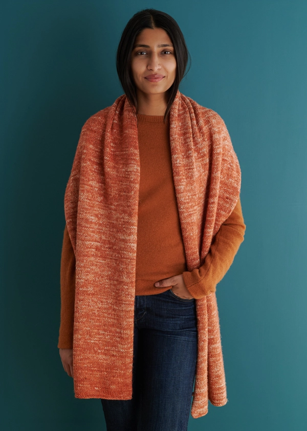小物 simply complicated COTTON KNIT SCARF CHUNKY CABLE KNIT SCARF X4855