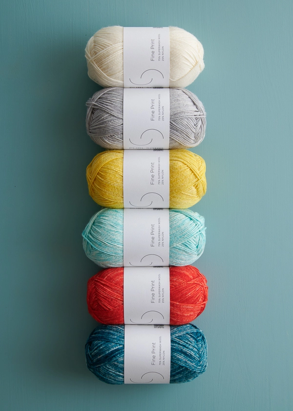 Easy Heel Colorblock Socks in Fine Print | Purl Soho