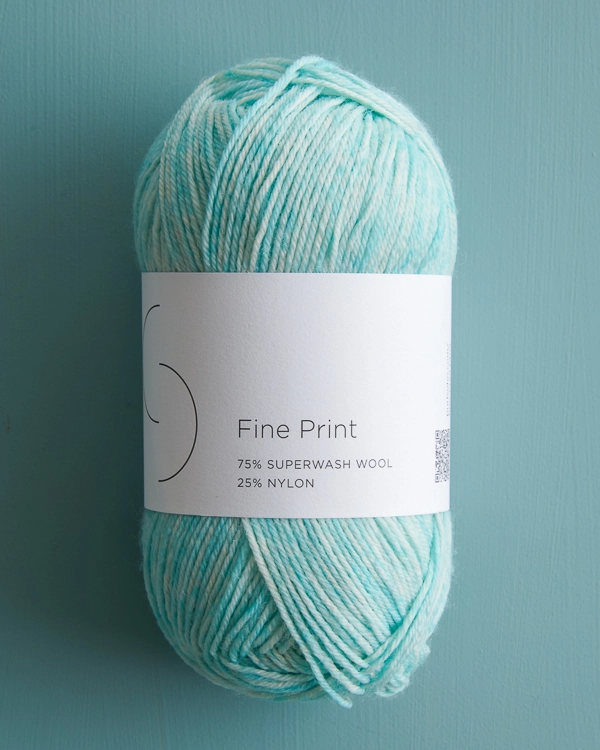 Easy Heel Colorblock Socks in Fine Print | Purl Soho