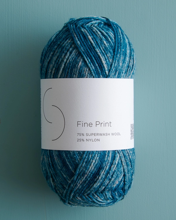 Easy Heel Colorblock Socks in Fine Print | Purl Soho
