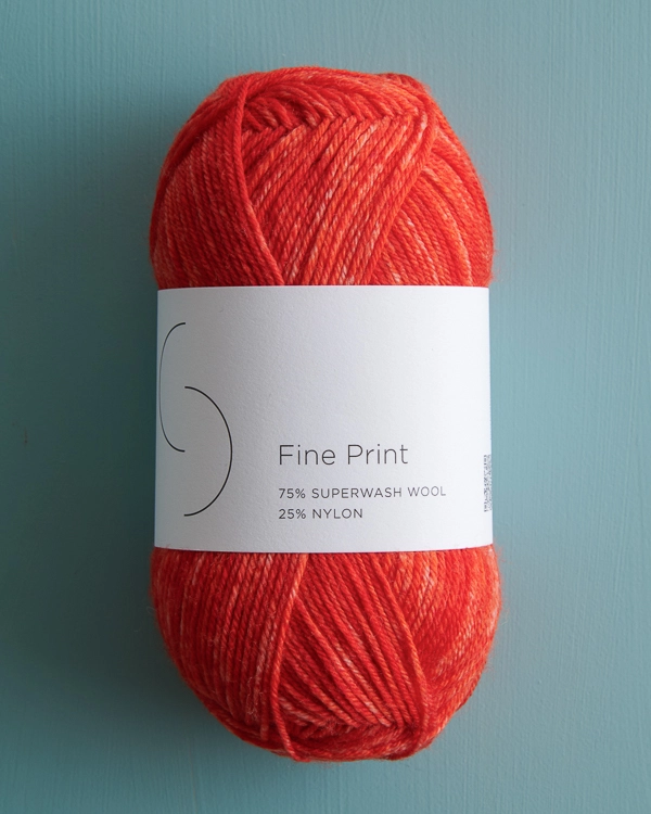 Easy Heel Colorblock Socks in Fine Print | Purl Soho