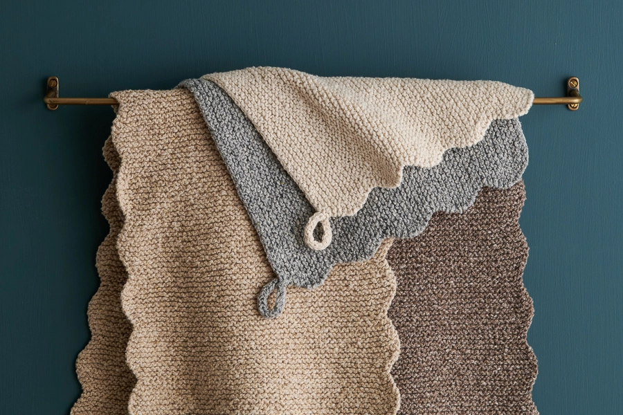 Easy Scalloped Washcloth + Hand Towels | Purl Soho