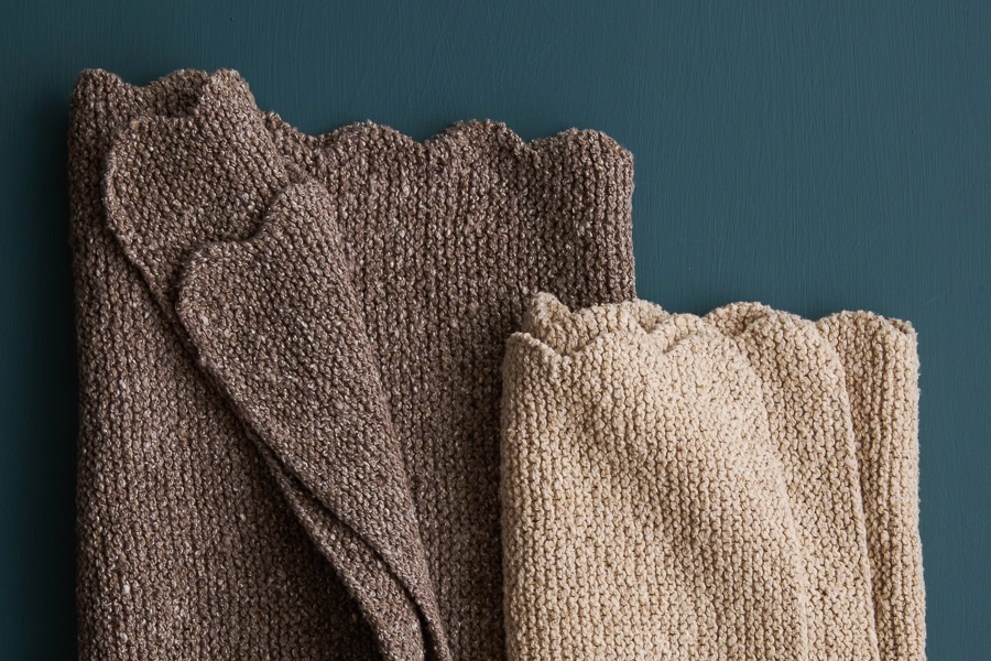 Easy Scalloped Washcloth + Hand Towels | Purl Soho