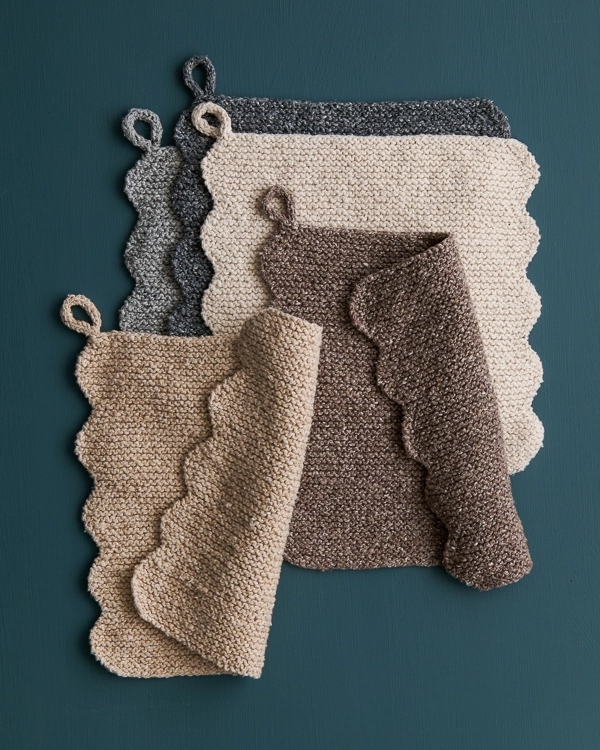 Easy Scalloped Washcloth + Hand Towels | Purl Soho