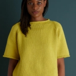 Simple Tee knitting pattern in Purl Soho's June Worsted yarn