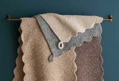Easy Scalloped Washcloth + Hand Towels
