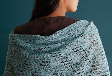 Botanical Lace Wrap in Cattail Silk