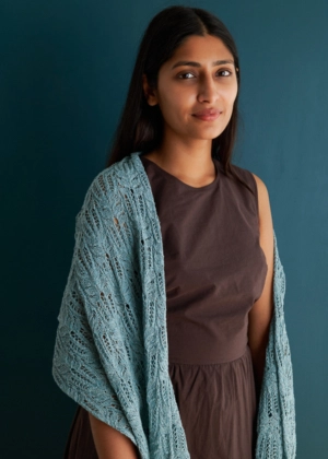 Botanical Lace Wrap in Cattail Silk | Purl Soho