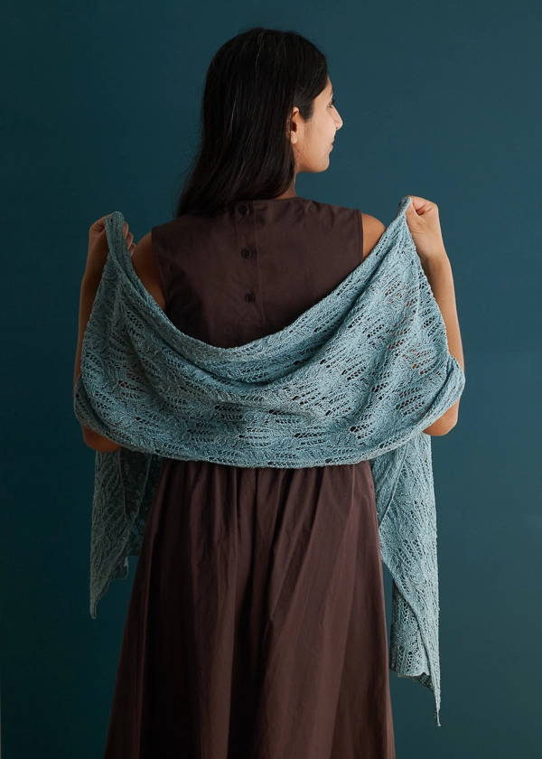 Botanical Lace Wrap in Cattail Silk | Purl Soho