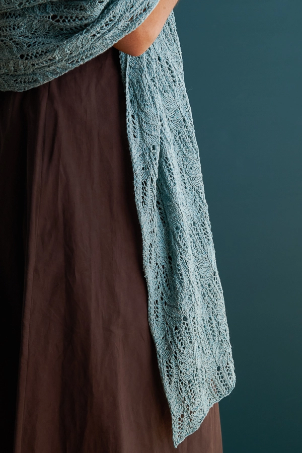 Botanical Lace Wrap in Cattail Silk | Purl Soho