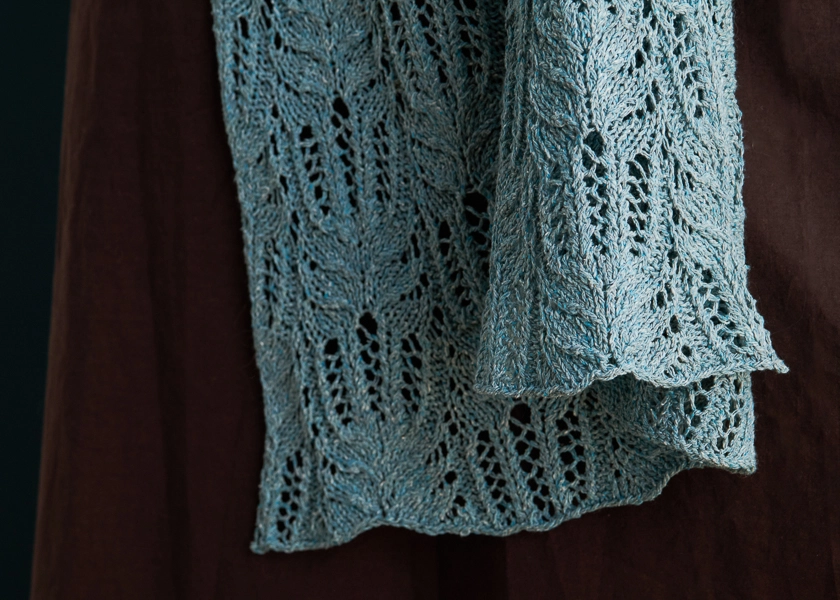 Botanical Lace Wrap in Cattail Silk | Purl Soho
