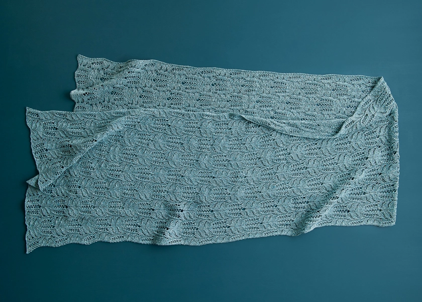 Botanical Lace Wrap in Cattail Silk | Purl Soho
