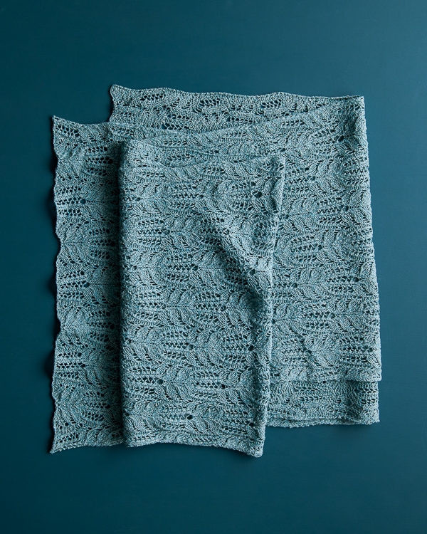 Botanical Lace Wrap in Cattail Silk | Purl Soho