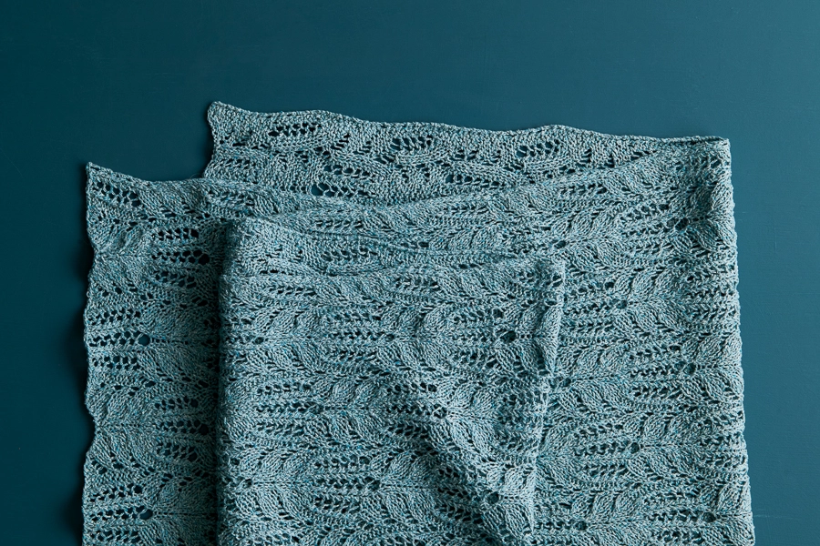 Botanical Lace Wrap in Cattail Silk | Purl Soho