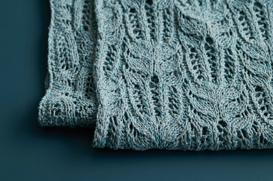 Botanical Lace Wrap in Cattail Silk | Purl Soho