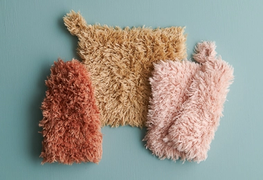 Fluffy Washcloth + Mitt