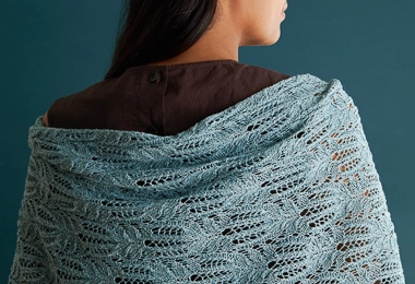 Botanical Lace Wrap in Cattail Silk