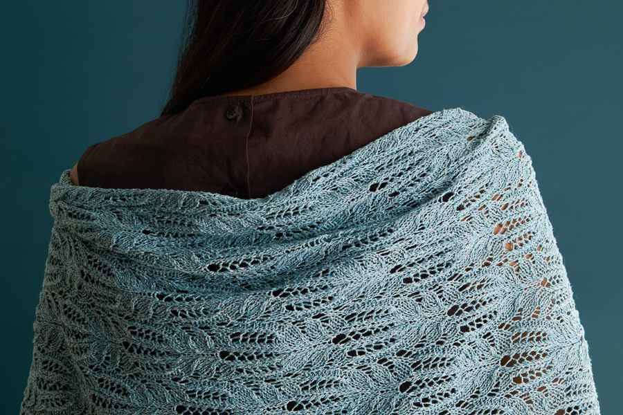 Botanical Lace Wrap in Cattail Silk | Purl Soho