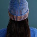 Two-Color Brioche Hat free Two-Color Brioche Hat knitting pattern in Purl Soho's Cashmere Merino Bloom, merino and cashmere DK yarn