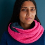 Reflection Cowl free Reflection Cowl knitting pattern in Purl Soho's Goldenberry Alpaca yarn, hand-dyed alpaca DK-weight yarn