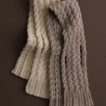 Close Cable Scarf free Close Cable Scarf knitting pattern in Purl Soho's Big Mountain Cormo Worsted yarn